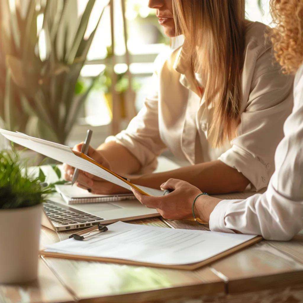 Professional and client reviewing a checklist for proactive planning to reduce malpractice risks