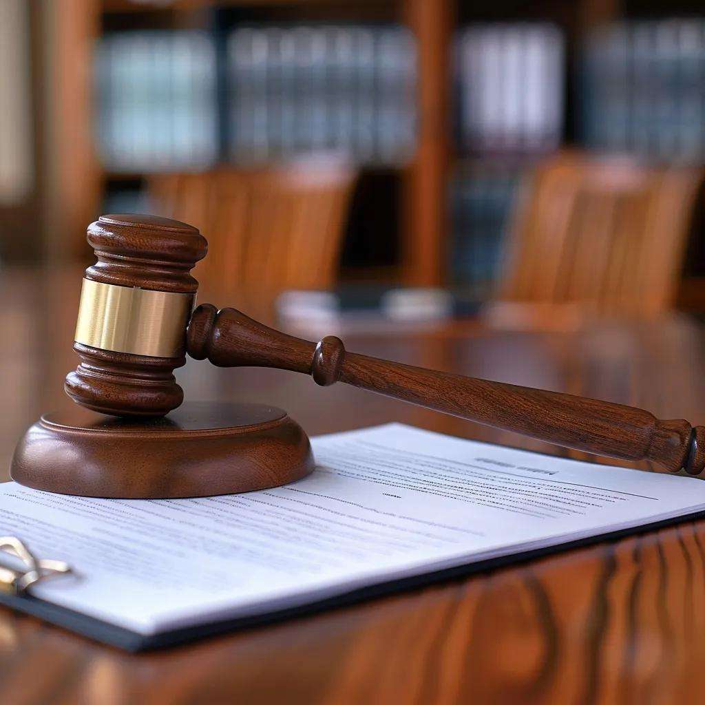 Legal document and gavel representing malpractice claims in professional liability insurance